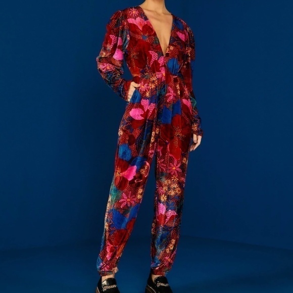 Farm Rio Red Wild Life Jumpsuit - Picture 5 of 7